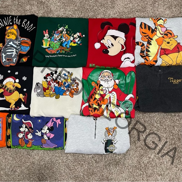 Vintage Deadstock 90’s Disney Taz “Mine Mine Mine” Candycane Crewneck - Picture 5 of 6